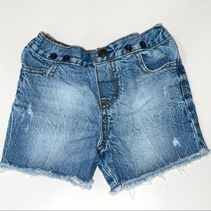 OshKosh Boy’s Cut-Off Shorts, Front Suspender Buttons, Size 18-24 Months